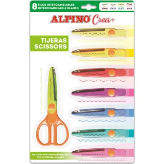 Foarfeca copii Alpino Crea 13cm, 8 modele de taiere
