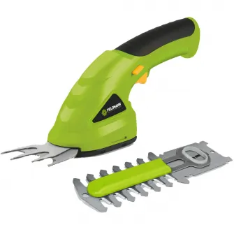 Foarfeca electrica 2 in 1 pentru iarba/arbusti pe acumulator Fieldmann FZN 4000 A,3.6V,lungime lama iarba 70 mm,lungime lama arbusti 100 mm,include incarcator + acumulator 3.6 V 1.3 Ah
