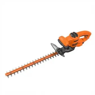 Foarfeca electrica pentru tuns gard viu Black & Decker BEHT201-QS, putere 420 W, lungime lama 45 cm, grosime taiere 16 mm, maner T si protector de mana transparent, pentru gard viu mic