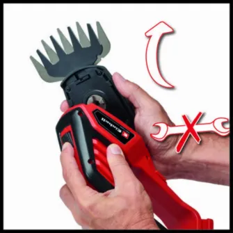 Foarfeca iarba si gard viu pe acumulator Einhell Power X-Change GE-CG 18/100 Li-Solo, 18 V, 8 mm grosimea maxima de taiere, fara acumulator/incarcator