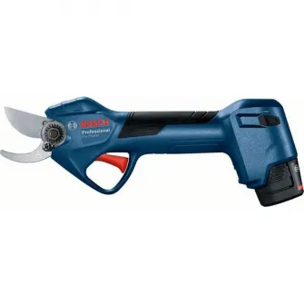 Foarfeca profesionala pe acumulator pentru arbusti si gradinarit Bosch Pro Pruner 06019K1021,12 V, 25 mm capacitate maxima de taiere, 2 acumulatori, 3 Ah, incarcator GAL12V-20