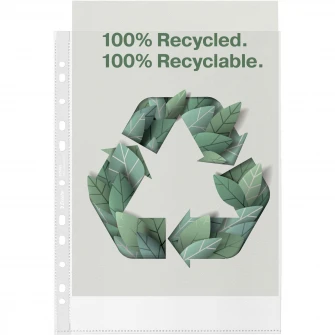 Folie de protectie Esselte Recycled, PP, A4, 70 mic, 100 buc/cutie, standard