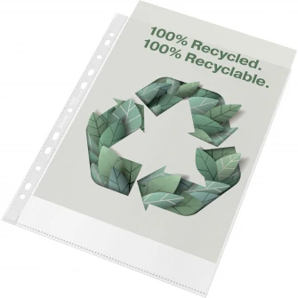 Folie de protectie Esselte Recycled, PP, A4, 70 mic, 100 buc/cutie, standard