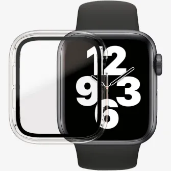 Folie de protectie PanzerGlass din sticla pentru Apple 4/5/6/SE, 40mm, Transparenta / Rama Neagra