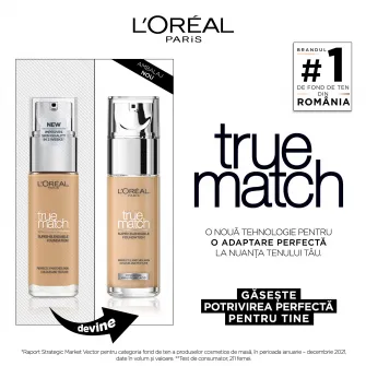 Fond de ten infuzat cu acid hialuronic LOreal Paris True Match 5R5C Rose Sand, 30 ml