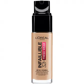 Fond de ten rezistent la transfer LOreal Paris Infaillible 32H Fresh Wear 140 Golden Beige, 30 ml
