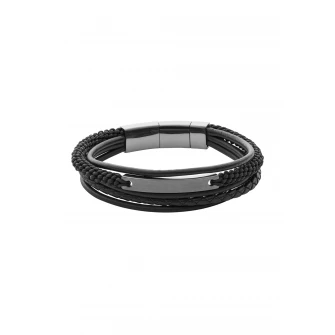 Fossil Bratara neagra cu siraguri multiple