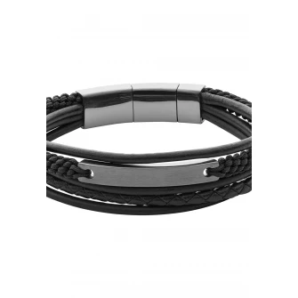 Fossil Bratara neagra cu siraguri multiple