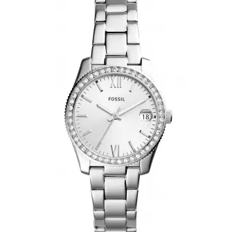 Fossil, Ceas cu zirconia Scarlette, Argintiu