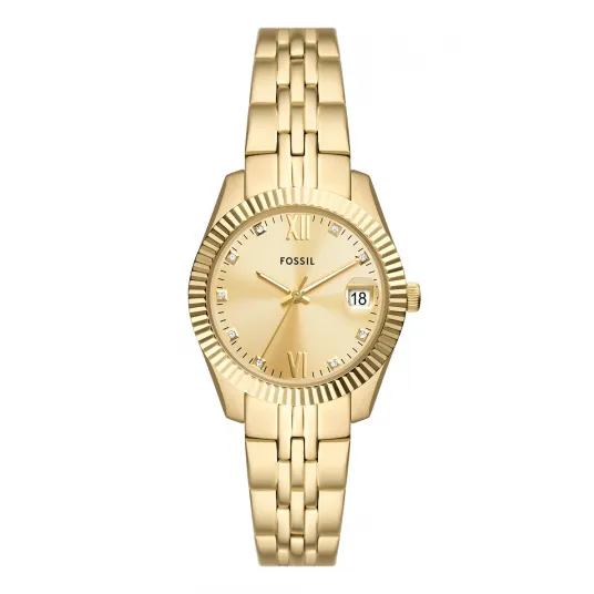 Fossil, Ceas quartz de otel inoxidabil, Auriu