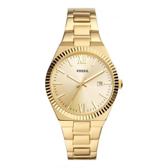 Fossil, Ces quartz de otel inoxidabil, Auriu