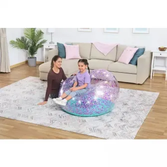 Fotoliu gonflabil pentru copii Bestway - Glitter Dream 114 x 112 x 66 cm