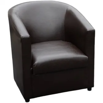 Fotoliu Nefmob Fretta 60x60x70 cm, culoare Wenge, piele ecologica