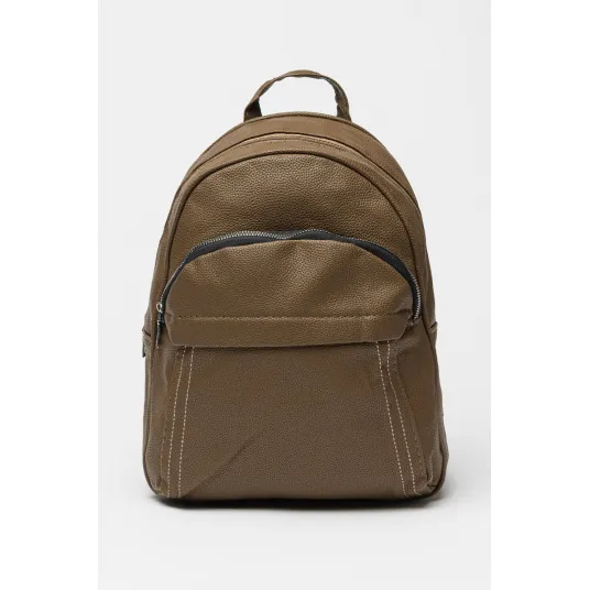 Francesca Rossi, Rucsac de piele ecologica cu aspect texturat, Kaki