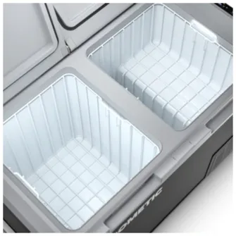 Frigider auto cu compresor Dometic CoolFreeze CFF 70DZ, 70 L, 12/24V, 100-240V AC, 26 KG, doua zone de racire, negru/gri