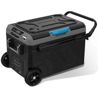 Frigider auto cu compresor Foton, 40L, dual zone, -20grade, bluetooth, roti pentru transport