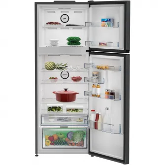 Frigider cu doua usi Beko B5RDNE504LXBR, 477 l, No Frost, HarvestFresh, Everfresh+, AeroFlow, Umiditate controlata, Display, Clasa E, H 185 cm, Dark Inox