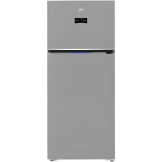 Frigider cu doua usi Beko B5RDNE594ZXB, 557 l, No Frost, HarvestFresh, Everfresh+, AeroFlow, Display, Clasa E, H 186 cm, Metal Look