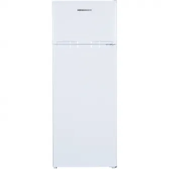 Frigider cu doua usi Heinner HF-H2206E++, 206 l, Clasa E, lumina LED, 3 rafturi de sticla, H 143 cm, Alb