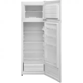Frigider cu doua usi Heinner HF-V242E++, 242 l, Less Frost, Clasa E, Control mecanic, Iluminare LED, H 160 cm, Alb