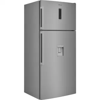 Холодильник двухдверный Whirlpool W84TE 72XAQUA2, 574 л, Dual No Frost, Класс E, Диспенсер для воды, В 186 см, Нержавеющая сталь