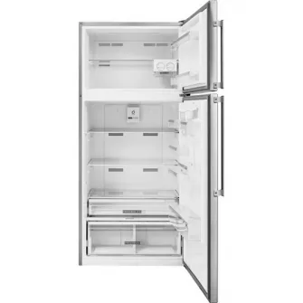 Холодильник двухдверный Whirlpool W84TE 72XAQUA2, 574 л, Dual No Frost, Класс E, Диспенсер для воды, В 186 см, Нержавеющая сталь