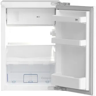 Frigider incorporabil Beko B1754N, 110 l, Clasa E, Rafturi ajustabile, Termostat reglabil, XXL Bottle holder, Cutie legume si fructe, Congelator, H 86,6 cm