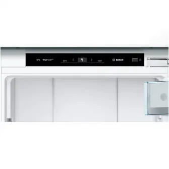 Включите холодильник с 1 Bosch KIF81PFE0 дверью, 289 л, класс E, FreshSense, регулируемое полку, суперкулирование, Vitafresh, H 177 см, серебро