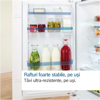 Frigider incorporabil cu o usa Bosch KIR81VFE0, 310 l, FreshSense, Iluminare LED, Clasa E, H 177.5 cm
