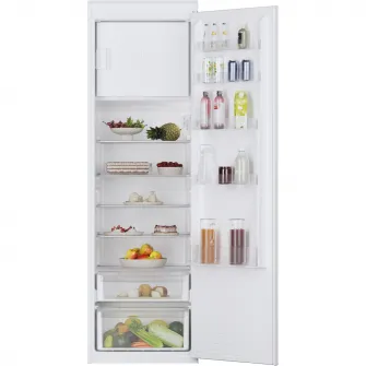 Frigider incorporabil cu o usa Candy CM4S518EW, 286 l, Clasa E, Iluminare LED, Usa reversibila, H 177 cm