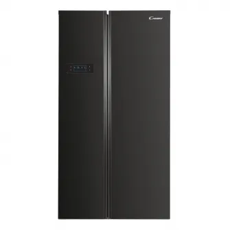 Frigider Side by side Candy CHSBSO 6174B, No Frost, 532 l, Super Freezing, Sky LED, Afisaj digital, Clasa E, H 177 cm, Negru