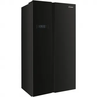 Frigider Side by side Candy CHSBSO 6174B, No Frost, 532 l, Super Freezing, Sky LED, Afisaj digital, Clasa E, H 177 cm, Negru