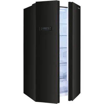 Frigider Side by side Candy CHSBSO 6174B, No Frost, 532 l, Super Freezing, Sky LED, Afisaj digital, Clasa E, H 177 cm, Negru
