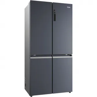 Frigider Side by side Cube Haier HCR5919ENMB, 528 l, Total No Frost, Motor Inverter, Sistem Antibacterian, Display LED, Super Cooling, Super Freezing, Clasa E, H 190 cm, Negru