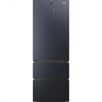 Frigider Side by side Haier HFW7720ENMB, 477 l, Total NoFrost, Motor Inverter, Conectivitate WiFi + Bluetooth, Display, Multiflow column, Super Cooling, Super Freezing, Clasa E, H 201 cm, Negru