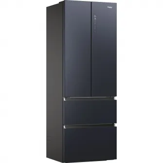 Frigider Side by side Haier HFW7720ENMB, 477 l, Total NoFrost, Motor Inverter, Conectivitate WiFi + Bluetooth, Display, Multiflow column, Super Cooling, Super Freezing, Clasa E, H 201 cm, Negru
