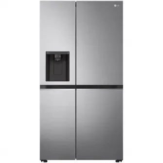 Frigider Side by side LG GSLV70PZTE, 635 l, Total No Frost, Dozator apa, Door Cooling, Clasa E, H 179 cm, Argintiu
