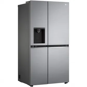 Frigider Side by side LG GSLV70PZTE, 635 l, Total No Frost, Dozator apa, Door Cooling, Clasa E, H 179 cm, Argintiu