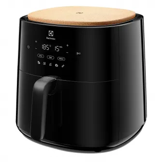 Friteuza cu aer cald Electrolux 700 XXL EAF7B, 1800 W, capacitate 6.8L, 2,3 kg cartofi prajiti, display digital, 3 moduri gatire, 5 programe automate, timer 99 min, avertizare acustica pentru amestecare ingrediente, negru