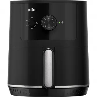 Friteuza cu aer cald, fara ulei, Braun Multifry 3 HF3000, 1500W, 4.3L, tehnologie RealAir, 12 functii de gatire, temperatura ajustabila, timer, negru