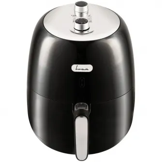 Friteuza cu aer cald FRAM Airfryer FAF-1500BK, gatire fara ulei, 1500W, capacitate cos 3.2L, vas detasabil anti-adeziv, termostat reglabil 80-200˚C, timer 30 min, negru