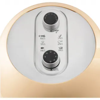 Friteuza cu aer cald FRAM Airfryer FAF-1500CR, gatire fara ulei, 1500W, capacitate cos 3.2L, vas detasabil anti-adeziv, termostat reglabil 80-200˚C, timer 30 min, crem