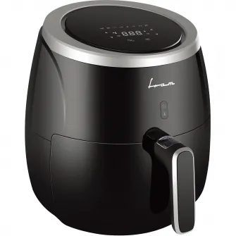 Friteuza cu aer cald FRAM Airfryer FAF-MD2000BK, gatire fara ulei, 2000W, capacitate cos 5L, afisaj digital, control Touch, vas detasabil anti-adeziv, termostat reglabil: 80-200˚C, negru