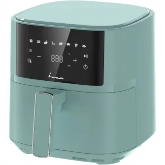 Friteuza cu aer cald Fram FAF-B6GR17SQ, 1700W-2200W, capacitate 5.7L, 8 programe presetate, panou de comanda electronic, timp maxim de preparare: 60 min, Verde