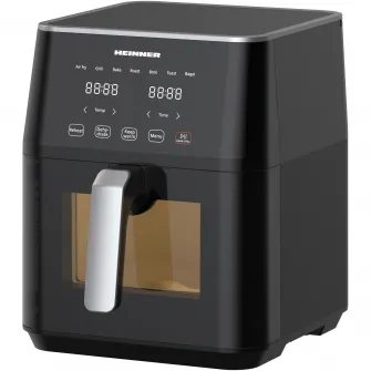 Friteuza cu aer cald Heinner cyclonefry cook HAF-M7BK1800 , 1500-1800w, capacitate 7l, display digital cu control touch, termostat reglabil 40-200 grade, Negru