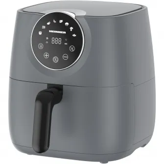 Friteuza cu aer cald Heinner smartfry HAF-B6GREY1700, 1700w, capacitate 5.7l, display digital cu control touch, termostat reglabil 80-200 grade, timer 60 min, Gri antracit