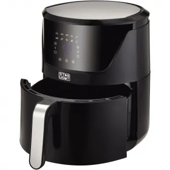 Friteuza cu aer cald Star-Light DAFV-1800B7B, 1800 W, 7 l, 10 Programe presetate, temperatura ajustabila, vas detasabil, gratar antiaderent detasabil, Negru