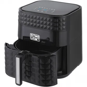 Friteuza cu aer cald Star-Light DAFV-1800Z7B, 1800 W, 7 l, 7 Programe presetate, temperatura ajustabila, vas detasabil, gratar antiaderent detasabil, Negru