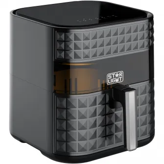 Friteuza cu aer cald Star-Light DAFV-1800Z7B, 1800 W, 7 l, 7 Programe presetate, temperatura ajustabila, vas detasabil, gratar antiaderent detasabil, Negru