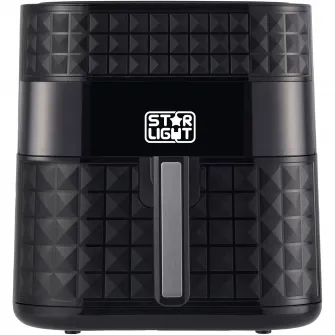 Friteuza cu aer cald Star-Light DAFV-1800Z7B, 1800 W, 7 l, 7 Programe presetate, temperatura ajustabila, vas detasabil, gratar antiaderent detasabil, Negru